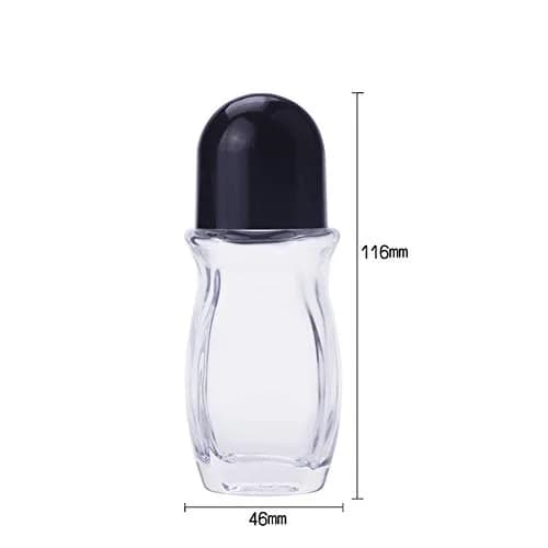 Wresty 50ml (1.69Oz) Glass Roller Bottles with Black Screw Lids | Leakproof Design for Essential Oils & Perfumes thumbnail 3