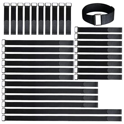 VIGAER 8"12"18"24"30" Hook and Loop Cable Straps | Reusable Nylon Securing Straps with Buckle thumbnail 1