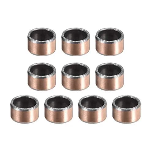 uxcell Sleeve Bearing 8mm Bore x 10mm OD x 6mm Length Plain Bearings Wrapped Oilless Bushings 10 Pack | Self-Lubricating for Sliding Movements thumbnail 1