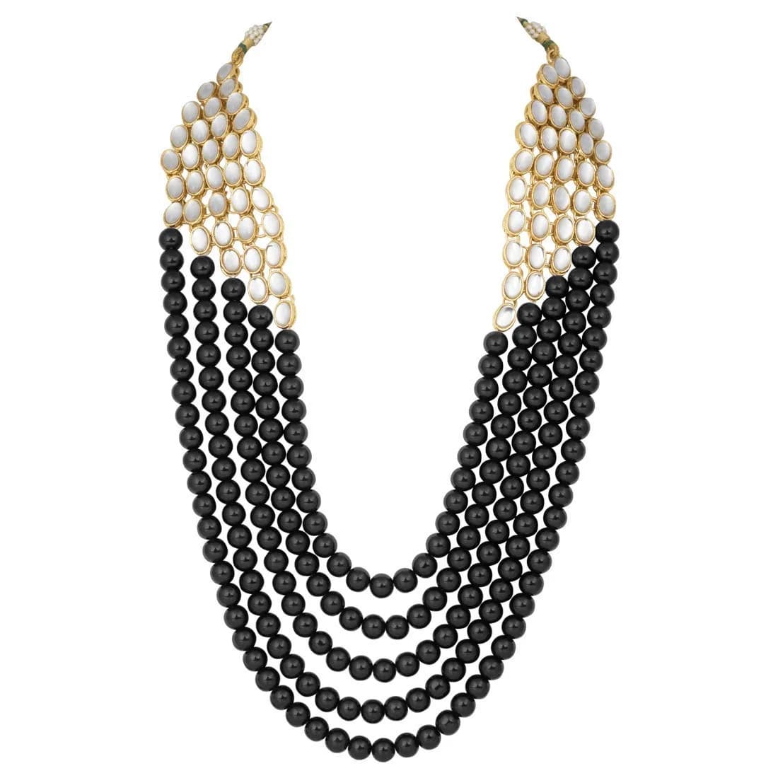 I Jewels Wedding Collection Rani Stylish Party Wear Jewelry Set with Earrings for Women (Black) | 75g (2.6oz) - view 2