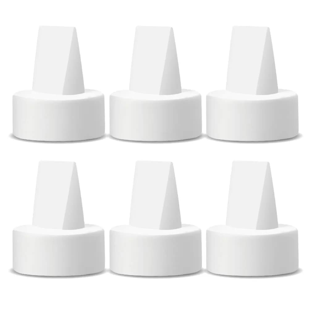 Maymom Duckbill Valves for Spectra S1/S2 Pumps, 6 ct (Mixed Color) | BPA-Free Silicone Replacement Parts — White / 6 Valves White