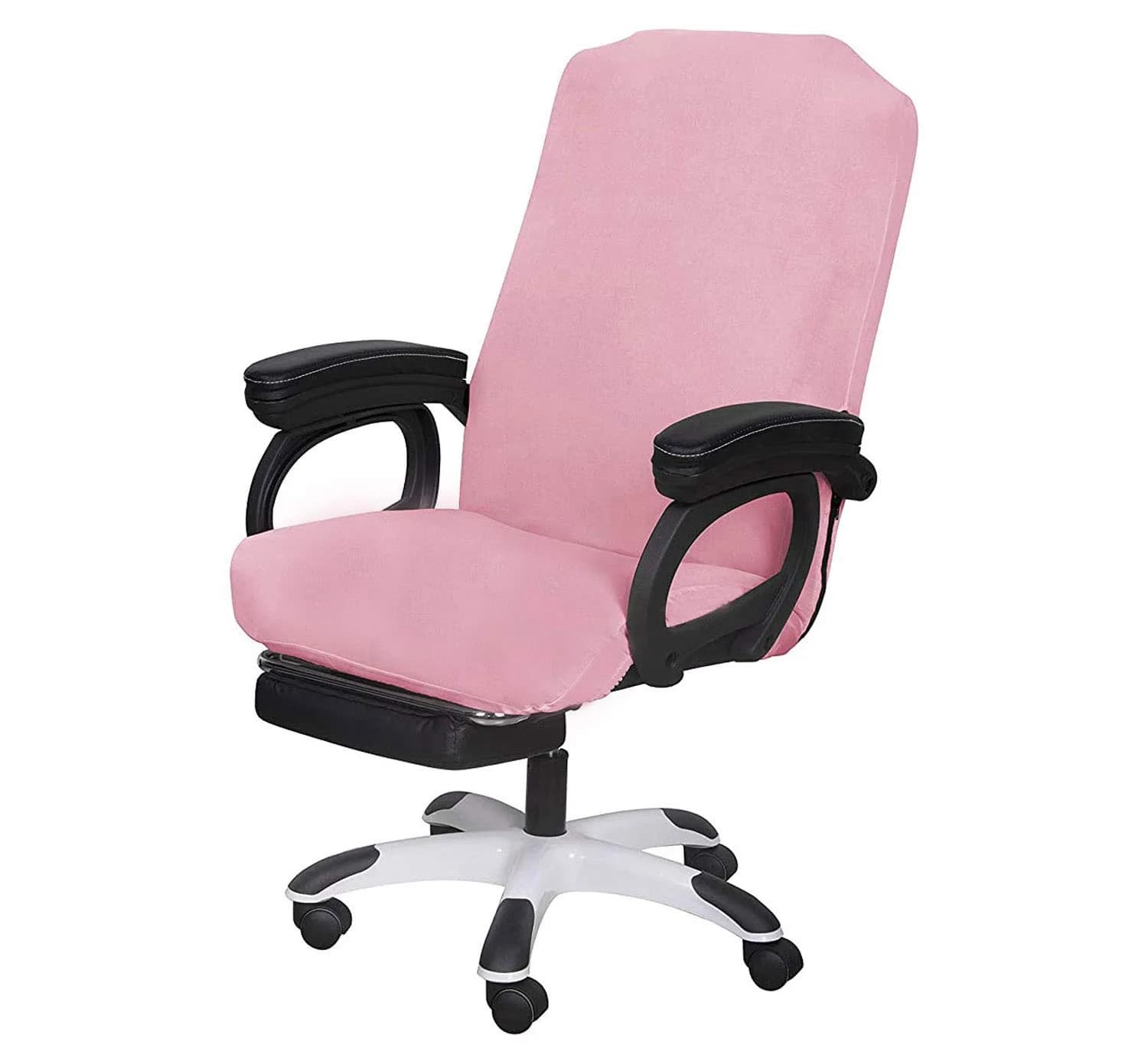 SARAFLORA Pink Large Office Chair Cover | Stretch Fit, Removable, Washable Protector (1 Piece) - main product image