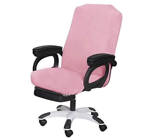 SARAFLORA Burgundy Large Office Chair Cover | Stretch Fit, Removable, Washable Protector (1 Piece) — Pink / Large | 1PCS