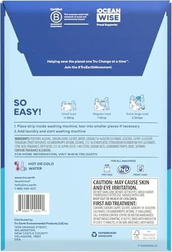 Tru Earth Dry Laundry Detergent Sheets, Fresh Linen, 32 Loads | Eco-Friendly, Compact & Gentle for Sensitive Skin thumbnail 3