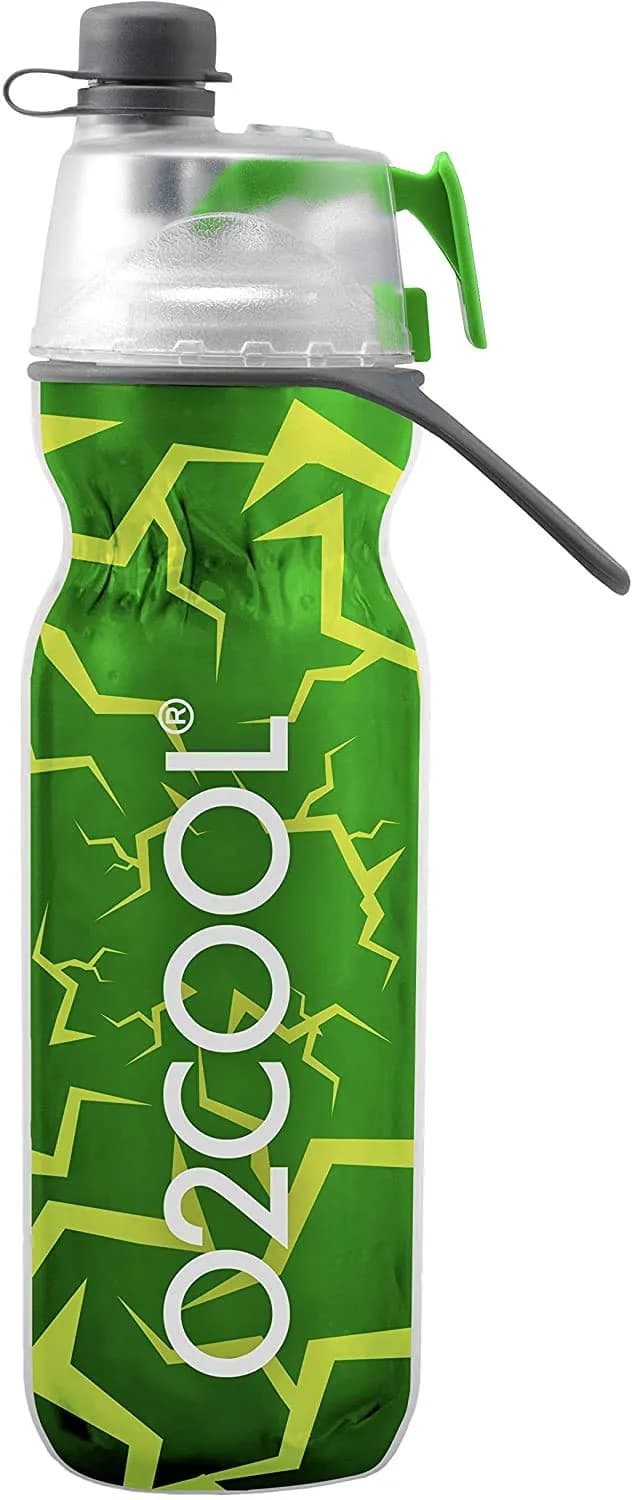 O2COOL Mist N Sip 20 oz Insulated Plastic Sports Bottle | Misting & Drinking with Cool Design