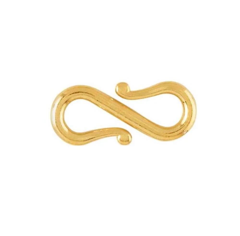 Adabele 18k Gold Plated Sterling Silver S Hook Clasps 12mm (5-Pack) | Hypoallergenic Jewelry Findings - view 3
