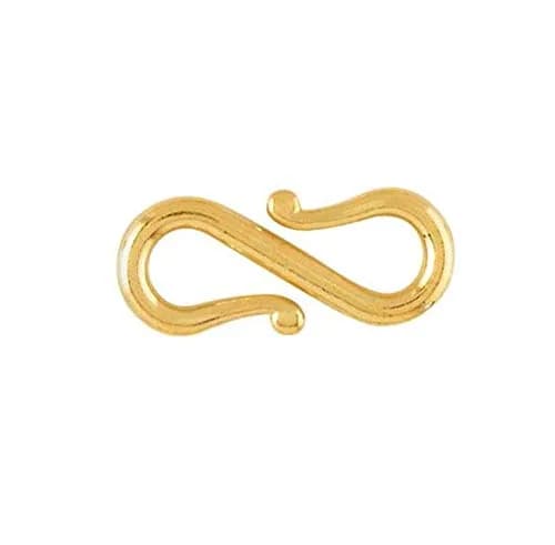 Adabele 18k Gold Plated Sterling Silver S Hook Clasps 12mm (5-Pack) | Hypoallergenic Jewelry Findings thumbnail 3