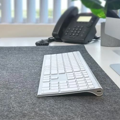 Macally ACEBTKEYA Multi-Device Bluetooth Keyboard with Numeric Keypad - Silver, 110 Keys | Connects to 3 Devices Simultaneously thumbnail 2