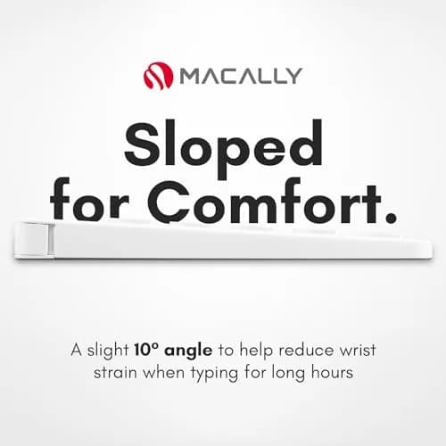 Macally Rechargeable Bluetooth Number Pad 18-Key White | Wireless Numeric Keypad for Laptop, Mac, PC, Tablet thumbnail 7