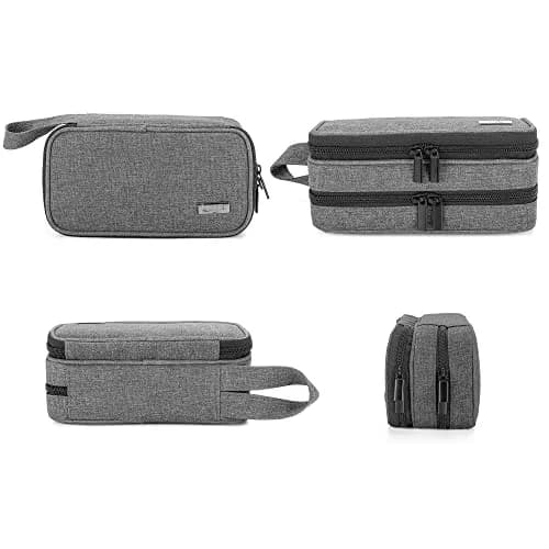 LUXJA Double-Layer Essential Oil Case Holds 12 Bottles, Gray | Portable Travel Organizer for Oils thumbnail 4