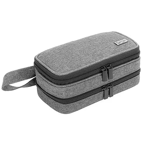 LUXJA Double-Layer Essential Oil Case Holds 12 Bottles, Gray | Portable Travel Organizer for Oils thumbnail 6