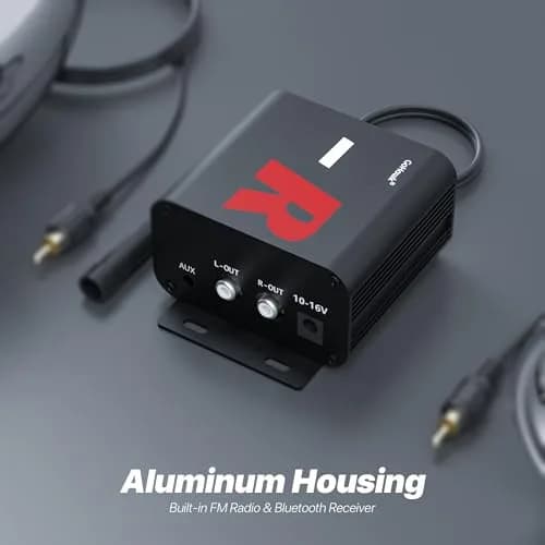 GoHawk Motorcycle Speakers Bluetooth 4 Inch Waterproof Radio Audio System | 100W Waterproof Handlebar Speakers thumbnail 6