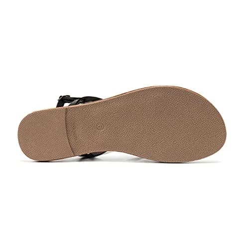 Colgo Women's Summer Strappy Flat Sandals 6.5 | Adjustable Casual Gladiator with Open Toe thumbnail 4