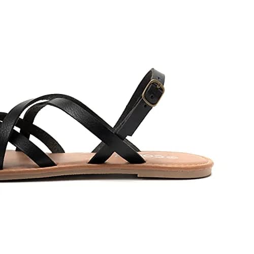 Colgo Women's Summer Strappy Flat Sandals 6.5 | Adjustable Casual Gladiator with Open Toe thumbnail 2