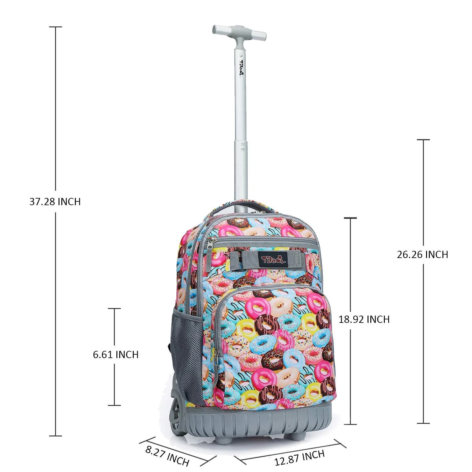 Tilami Rolling Backpack 18.92" (48cm) | Wheeled School & Travel Bag with Laptop Compartment - view 7
