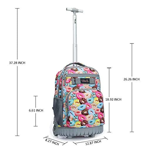 Tilami Rolling Backpack 18.92" (48cm) | Wheeled School & Travel Bag with Laptop Compartment thumbnail 7