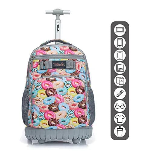 Tilami Rolling Backpack 18.92" (48cm) | Wheeled School & Travel Bag with Laptop Compartment thumbnail 3