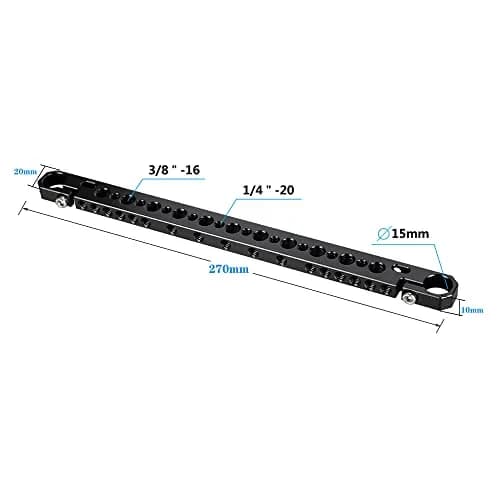 CAMVATE Aluminum 15mm Rod Adapter for Camera & Monitor Cage Rig - 2142 | Universal 270mm Light & Durable thumbnail 2