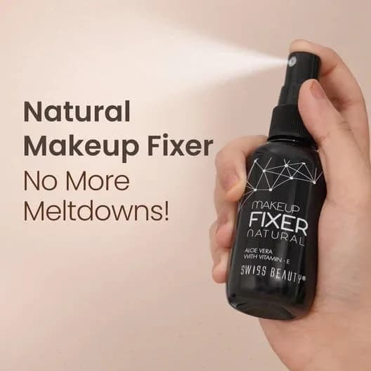 Swiss Beauty Natural Makeup Fixer Spray with Aloe Vera & Vitamin E, 70ml (2.37 Fl Oz) | Sets Makeup All Day thumbnail 2