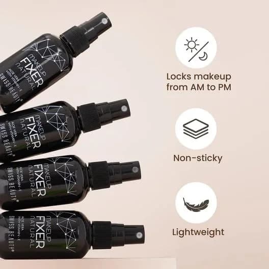 Swiss Beauty Natural Makeup Fixer Spray with Aloe Vera & Vitamin E, 70ml (2.37 Fl Oz) | Sets Makeup All Day thumbnail 3