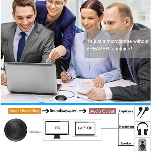 TKGOU Conference USB Microphone | Omnidirectional Desktop Mic with LED Indicator for Online Meetings thumbnail 4