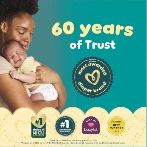 Pampers Swaddlers Diapers Size 5 (7-13 kg / 16-37 lbs) | Pediatrician Recommended, Hypoallergenic, 104 Count thumbnail 4