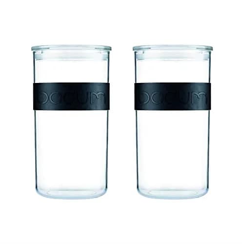 Bodum Presso Airtight Food Storage Jar Black 2L (67.6 oz) | BPA-Free Plastic for Pantry & Fridge thumbnail 1