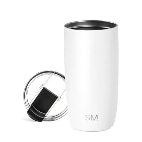 Simple Modern Voyager Insulated Travel Coffee Mug with Flip Lid | 16oz (473ml) | White thumbnail 1