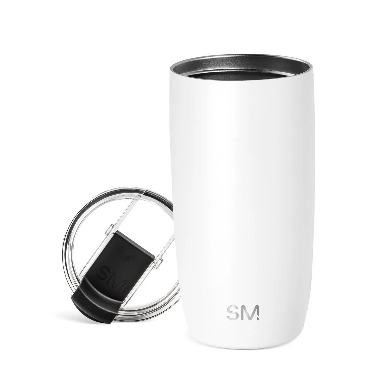 Simple Modern Voyager Insulated Travel Coffee Mug with Flip Lid | 16oz (473ml) | White