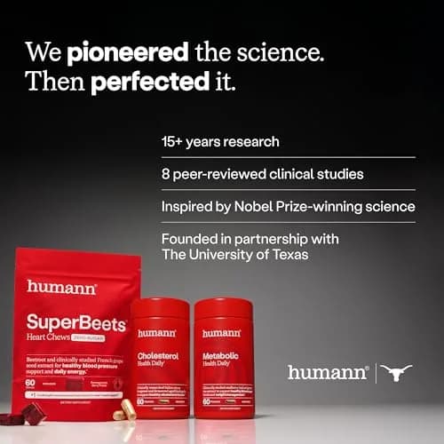 HumanN SuperBeets Heart Chews Pomegranate Berry 60 Ct | Clinically Studied Grape Seed Extract for Blood Pressure Support thumbnail 7