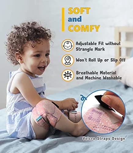 Simply Kids Baby Knee Pads for Crawling (2 Pairs, Shark) | CPSIA Certified Infant Knee Protector thumbnail 4