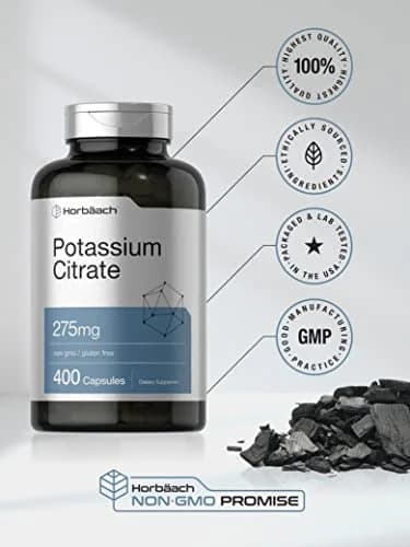 Horbäach Potassium Citrate Supplement 275 mg | 400 Capsules | Supports Wellness & Absorption thumbnail 5