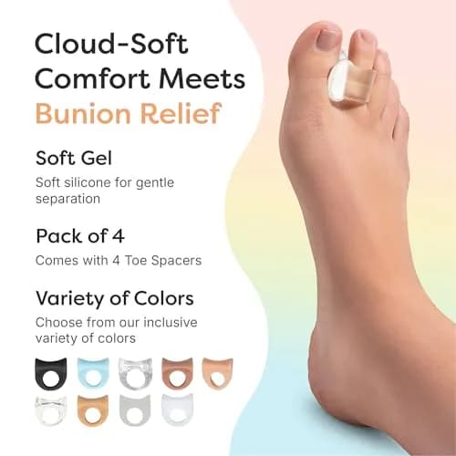 ZenToes Gel Toe Spacers for Bunions & Overlapping Toes | Soft Silicone Support for Comfort & Alignment thumbnail 4