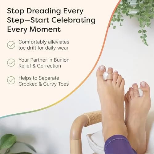 ZenToes Gel Toe Spacers for Bunions & Overlapping Toes | Soft Silicone Support for Comfort & Alignment thumbnail 3