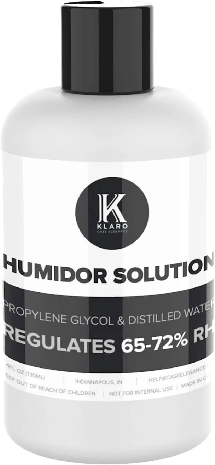 CASE ELEGANCE Klaro Humidor Solution 250ml | Regulates Humidor to 70% RH for Humid Climates — Regular