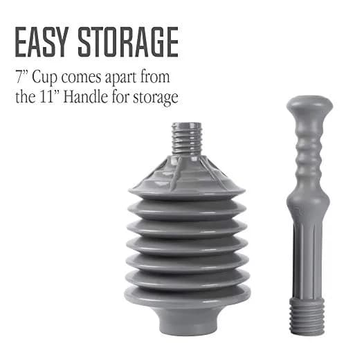 JS Jackson Supplies Professional Bellows Accordion Toilet Plunger 18in | Heavy Duty Clog Remover thumbnail 5