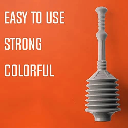 JS Jackson Supplies Professional Bellows Accordion Toilet Plunger 18in | Heavy Duty Clog Remover thumbnail 2