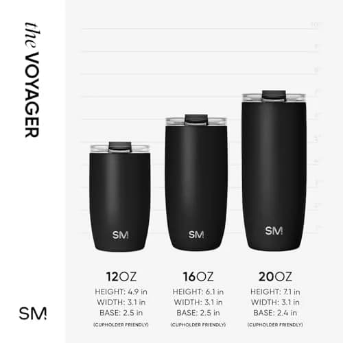 Simple Modern Voyager Travel Coffee Mug with Lid 590ml (16 Ounces) | Insulated Stainless Steel Tumbler thumbnail 7