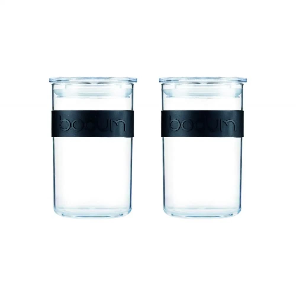 Bodum Presso Food Storage Jar Black 0.6 L (20.28 Fl Oz) | BPA-Free Plastic for Pantry Staples - main product image
