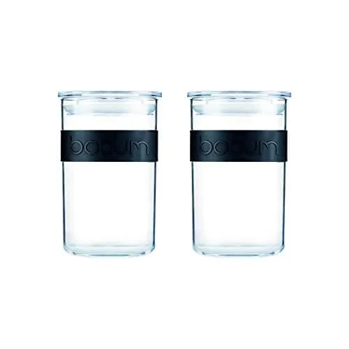 Bodum Presso Food Storage Jar Black 0.6 L (20.28 Fl Oz) | BPA-Free Plastic for Pantry Staples thumbnail 1