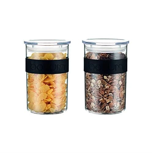 Bodum Presso Food Storage Jar Black 0.6 L (20.28 Fl Oz) | BPA-Free Plastic for Pantry Staples thumbnail 2