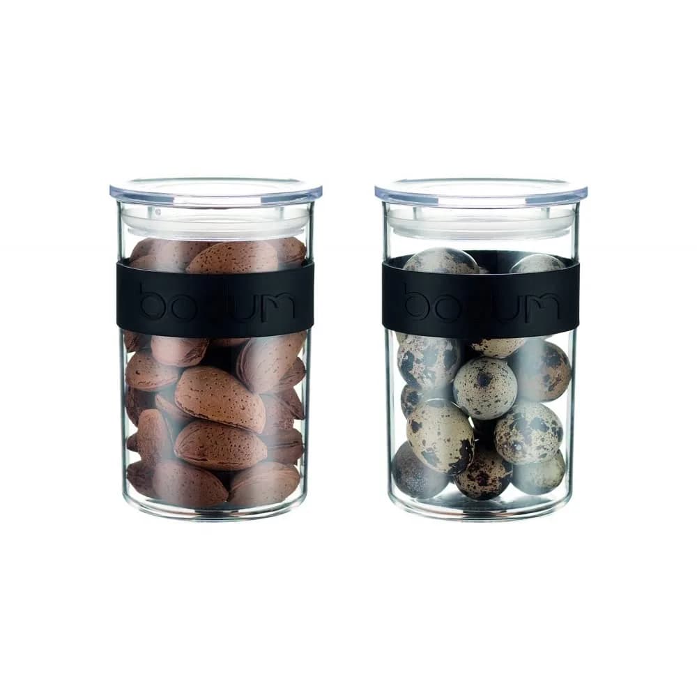 Bodum Presso Food Storage Jar Black 0.6 L (20.28 Fl Oz) | BPA-Free Plastic for Pantry Staples - view 3