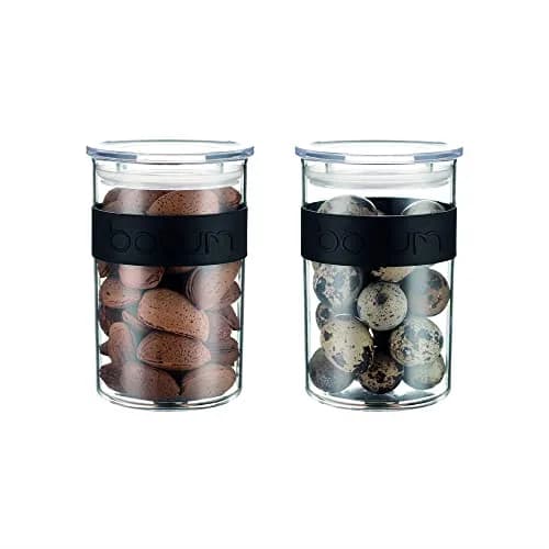 Bodum Presso Food Storage Jar Black 0.6 L (20.28 Fl Oz) | BPA-Free Plastic for Pantry Staples thumbnail 3