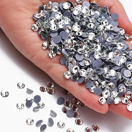 Massive Beads 1000 Pieces Hot Fix Glass Rhinestones SS20 | Sparkling Flatback Gems for Crafts & DIY (4.4mm, Crystal Clear) thumbnail 1