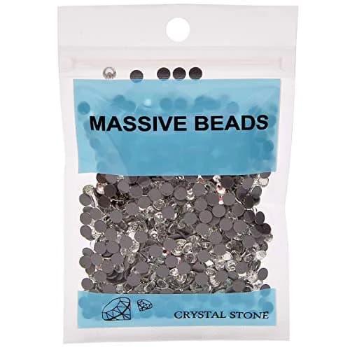 Massive Beads 1000 Pieces Hot Fix Glass Rhinestones SS20 | Sparkling Flatback Gems for Crafts & DIY (4.4mm, Crystal Clear) thumbnail 3