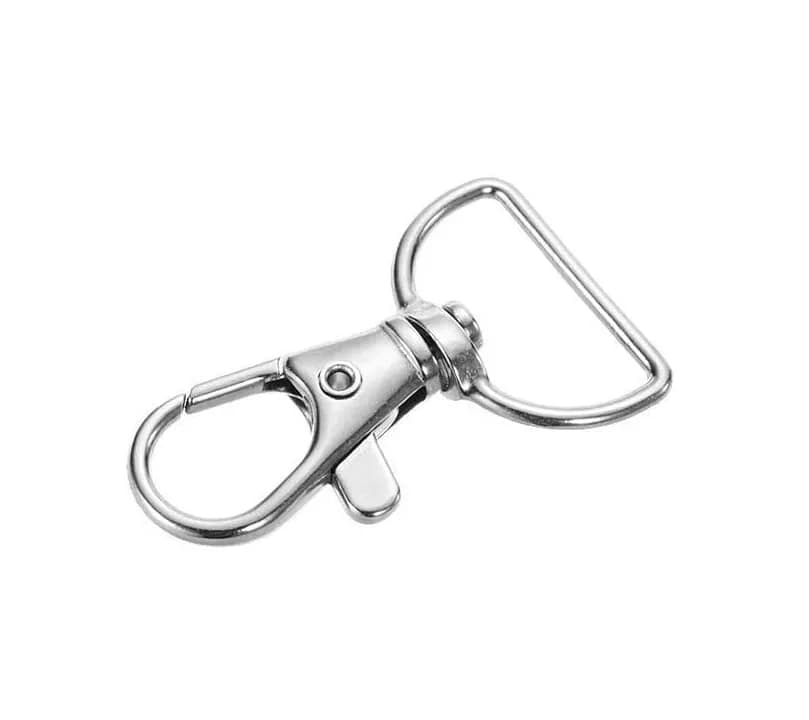 YAKA 50 Pack Silver Metal Lobster Claw Clasps 1.57" | 360° Swivel Trigger Snap Hooks