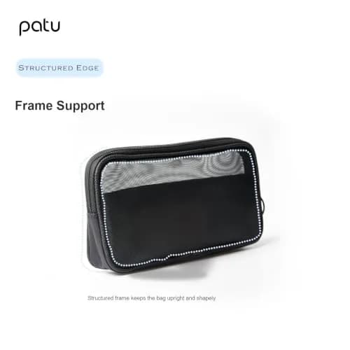 Patu Mesh Travel Toiletry Bag Pack of 2 Medium | Transparent, Lightweight & Portable thumbnail 5
