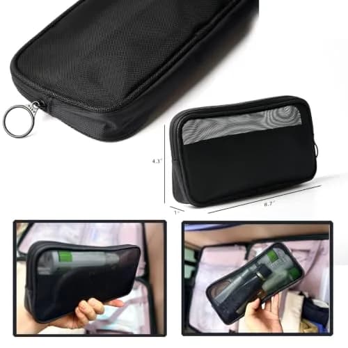 Patu Mesh Travel Toiletry Bag Pack of 2 Medium | Transparent, Lightweight & Portable thumbnail 4