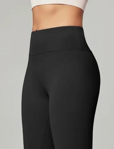 IUGA High Waisted Tummy Control Leggings with Pocket for Women XX-Large Black | Squat Proof Yoga Pants thumbnail 3