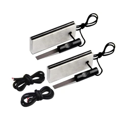 AOFAR Magnesium Fire Starter AF-374 2-Pack Waterproof Fire Steel Pouch for Camping & Outdoors thumbnail 1